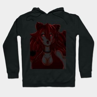 Catgirl Rawr! Yandere Edition Ominous Red Hoodie